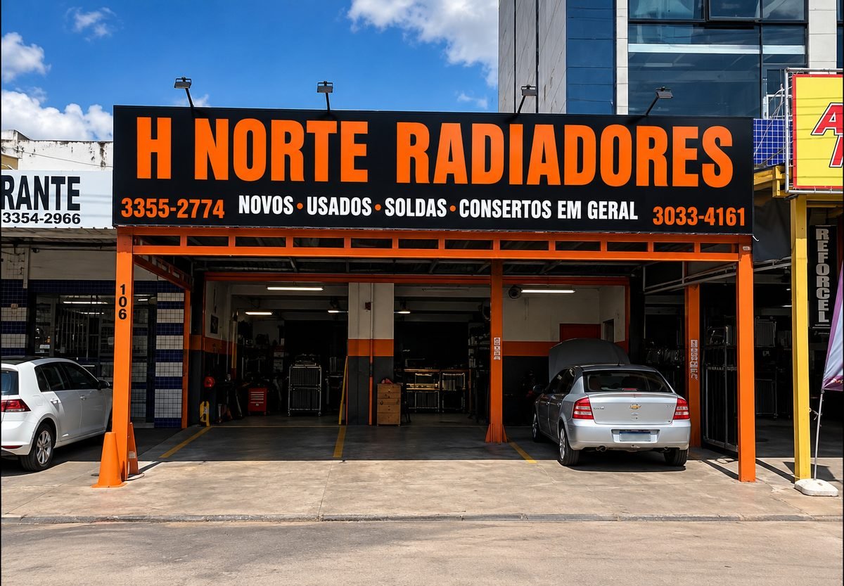 Fachada da H Norte Radiadores em Taguatinga Norte